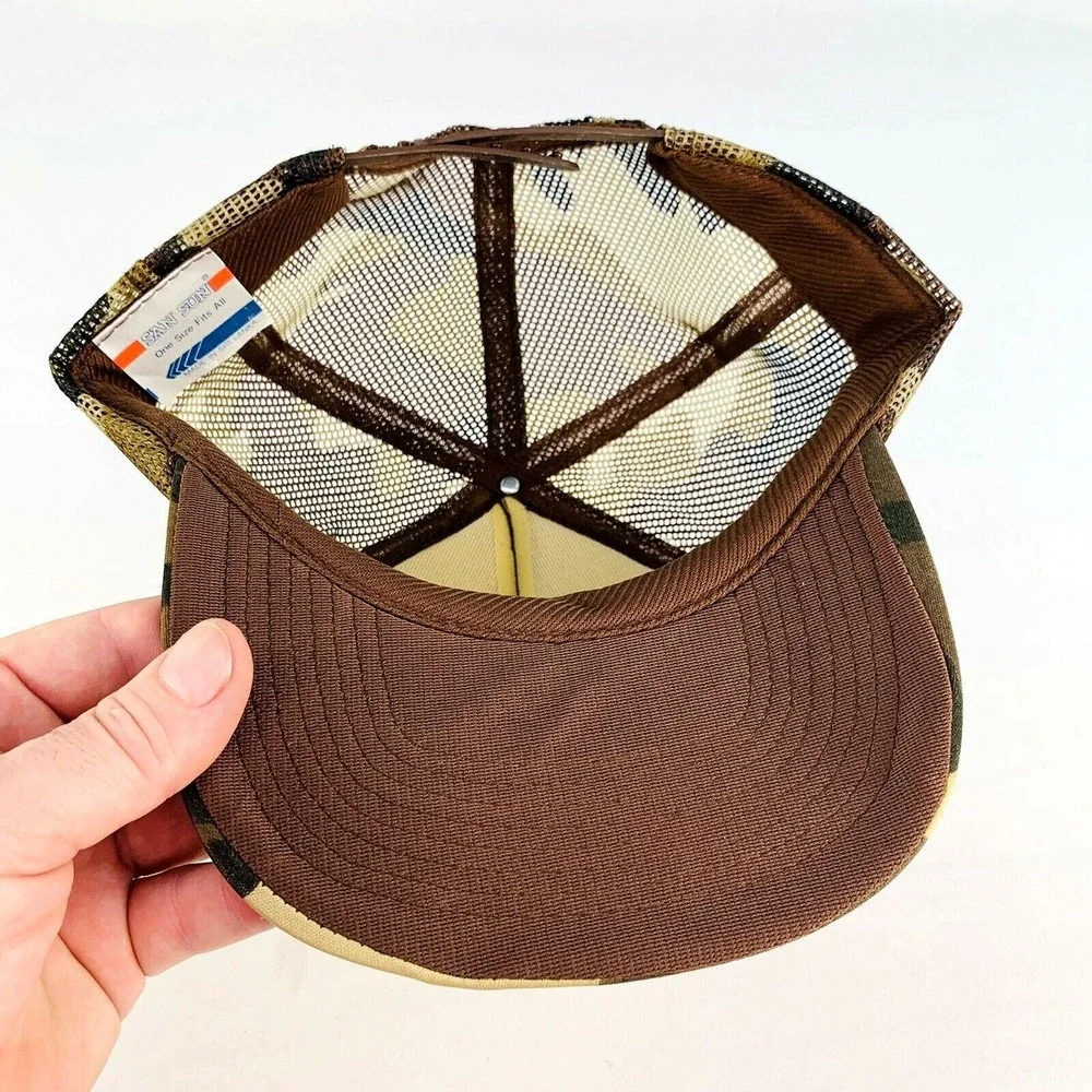 Vintage Archer Trucker Hat Adult Camouflage‎ Snapback Mesh Back Retro Outdoors